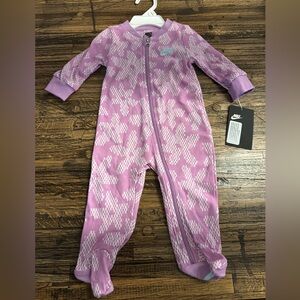 NWT. Nike Violet & White Footed Zipper Sleeper.
